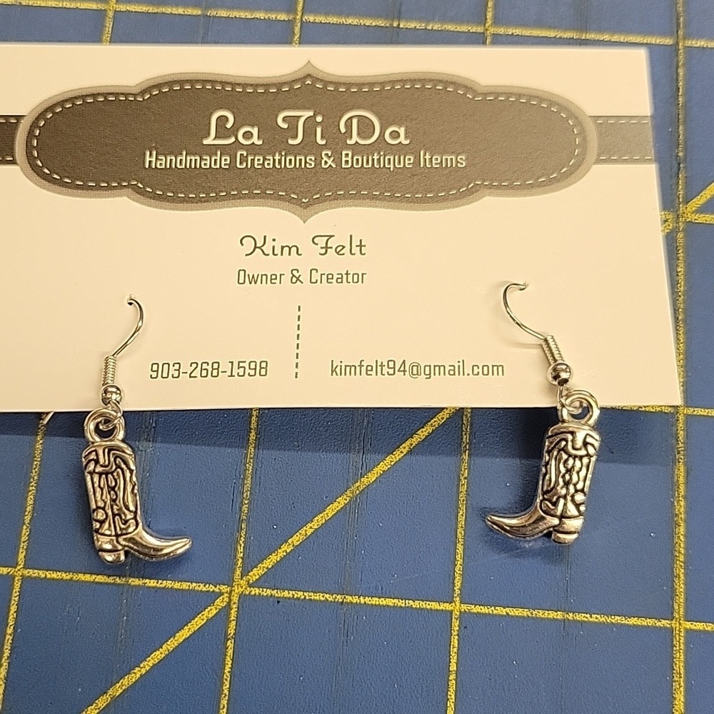 Western Boot 0.5" Dangle Earrings